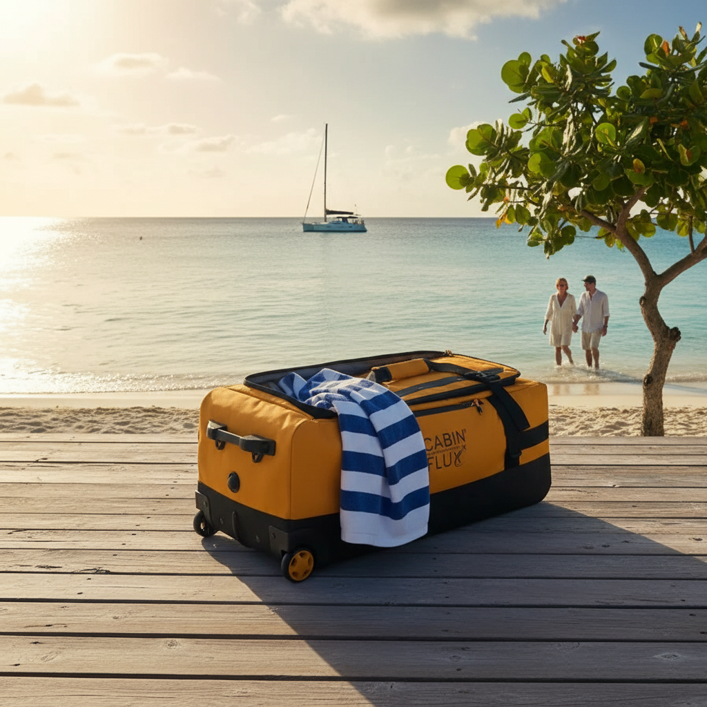 Eleuthera beach with BUFFALO duffel